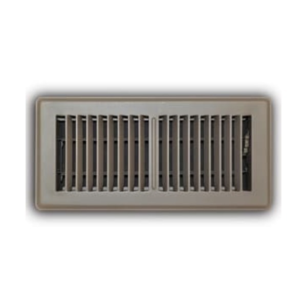 PROSELECT 10 x 2 in. Residential Floor Register Brown Steel