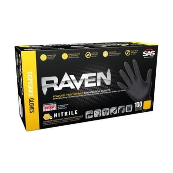 SAS RAVEN NITR DISPBL GLV2XL 100 PK