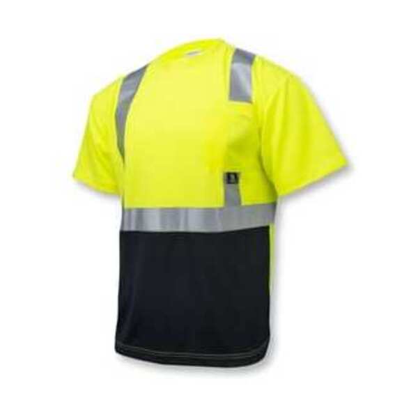 ARMATECK XL Size Color Blocked T-shirt in Lime/Black