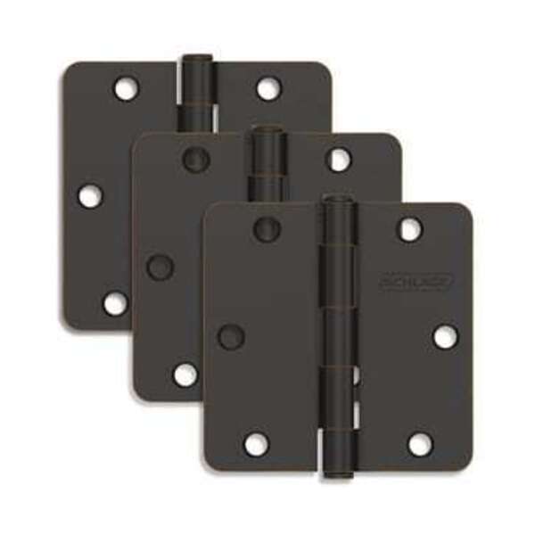 SCHLAGE 3.5 HINGE 1/4 RAD AGBR 3/PK
