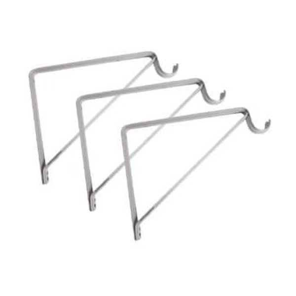 DEISGN HOUSE 13X11 SHLF & ROD BRKT WHIT 3/PK