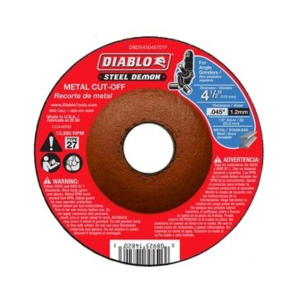 DIABLO TOOLS DB SD 4.5X.045X7/8 MT CO T27