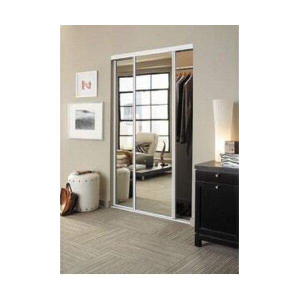 CONTRACTORS WARDROBE INC 48X81 SNCL ALUM FRM BYP DR MIR