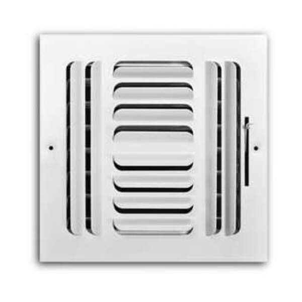 PROSELECT 8 x 8 in. Residential Ceiling & Sidewall Register in White 4-way Steel