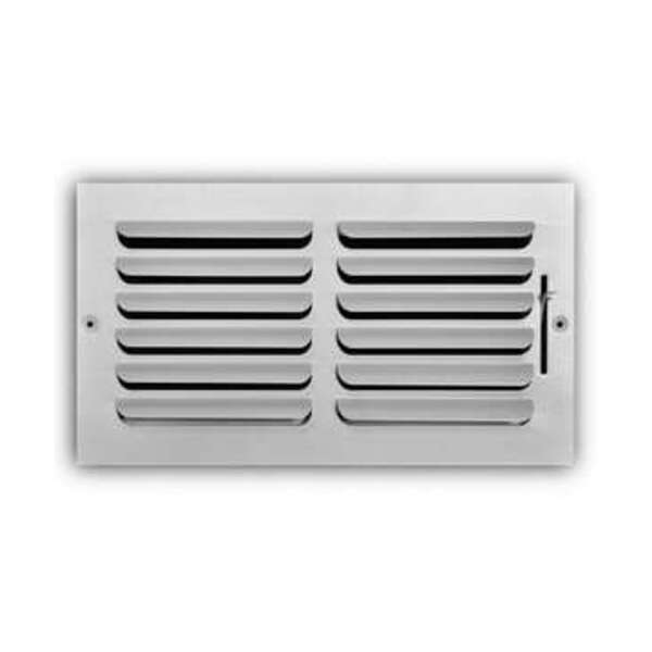 PROSELECT 12 x 6 in. Steel Curved Blade 1-way Residential Ceiling & Sidewall Register in White