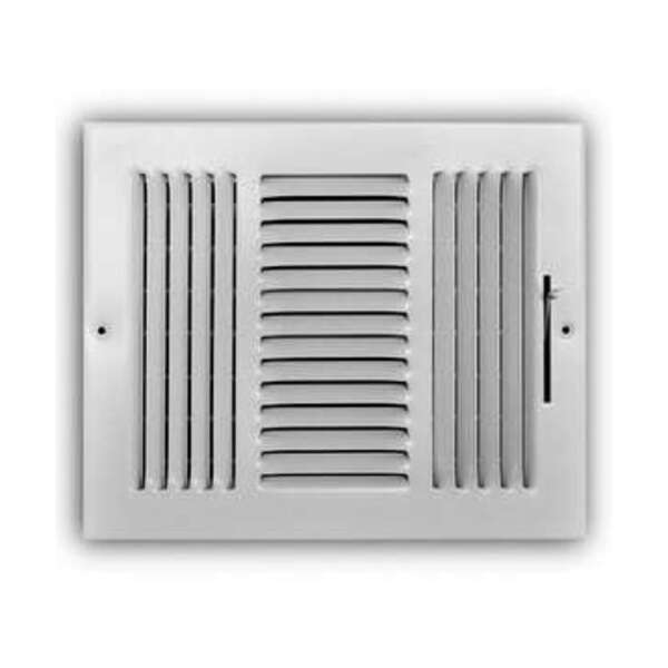PROSELECT 10 x 8 in. Steel 3-way Commercial Ceiling & Sidewall Register in White