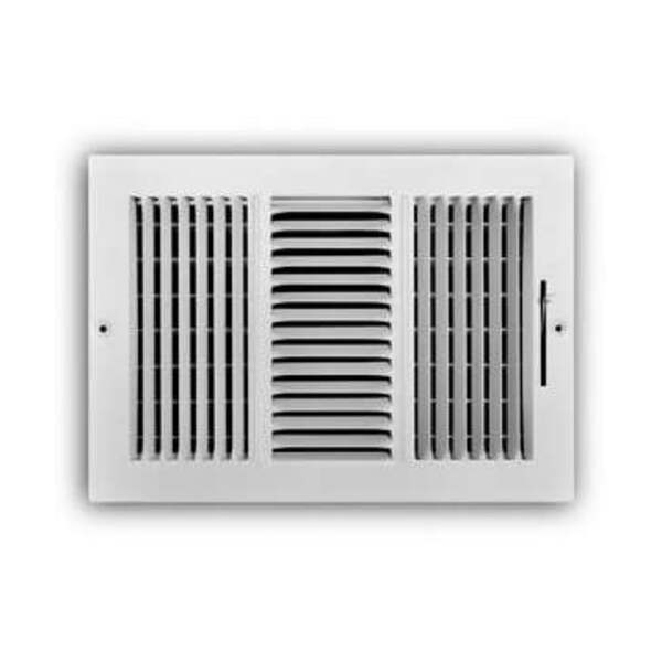PROSELECT 12 x 8 in. Steel 3-way Residential Ceiling & Sidewall Register in White