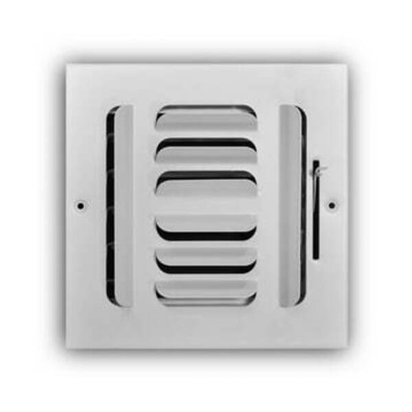 PROSELECT 6 x 6 in. Stamped Steel 4-way Residential Ceiling & Sidewall Register in White