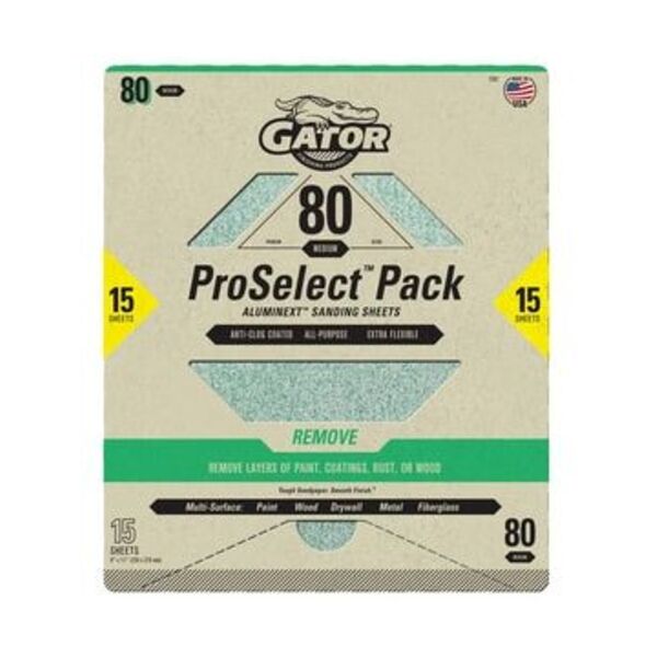 RUST-OLEUM CORPORATION 80 �m Drywall, Fiberglass, Metal, Painted Surfaces and Wood Sandpaper (Pack of 15)