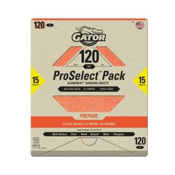 RUST-OLEUM CORPORATION 120 �m Drywall, Fiberglass, Metal, Painted Surfaces and Wood Sandpaper (Pack of 15)