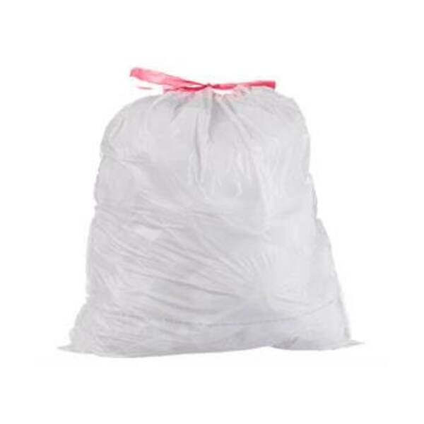 WESTCRAFT 13 gal Drawstring Trash Bag in White (Box of 100)